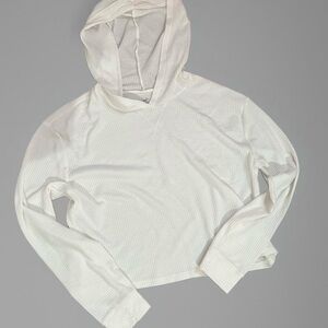 Hollister White Hooded Sweatshirt